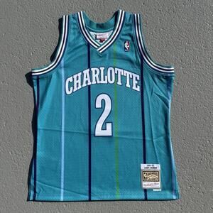 Men’s Mitchell & Ness Charlotte Hornets Swingman Jersey Larry Johnson Large NWOT